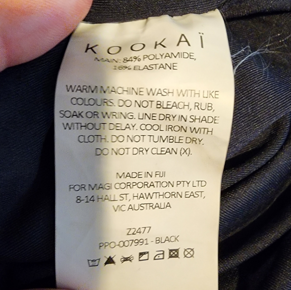 Kookai bodycon dress size 10 snug fit rue collar crossback black mini dress - Picture 7 of 8